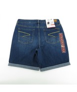 Seven7 Women&#39;s Sunset Bermuda Denim Shorts Rolled Cuff Stretch Size 14 N... - $19.00