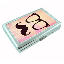 Cool Mustache D9 Silver Metal Cigarette Case RFID Protection - £13.45 GBP
