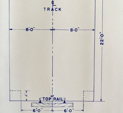 1966 Railroad Bangor Aroostook Clearance Sign Installation Blueprint K21... - $84.36