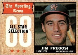 1968 Topps Jim Fregosi, California Angels, Baseball Sports Card #367, All Stars - £3.16 GBP