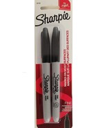 Sharpie Bold Fine Permanent Markers Black 2 Ct/Pk 37162 - £2.36 GBP