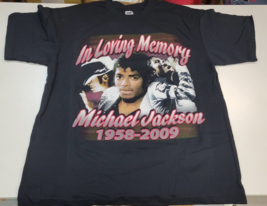 Vintage 2000s Y2K Michael Jackson King Of Pop T Shirt Adult XL Mens Black - £18.54 GBP
