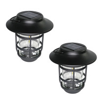 Classy Caps Black Aluminum Nottingham Solar Hanging Coach Light SHW553 (2 Pack) - £50.32 GBP