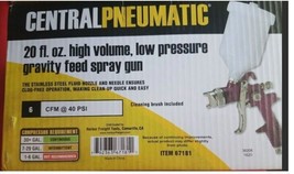 20 Oz. HVLP Gravity Feed Paint Spray Gun Air tool 20-50 PSI - $25.99