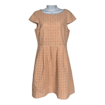 J. Crew Factory Women&#39;s Pink Fit &amp; Flare Eyelet Dress Size 6 - £33.08 GBP