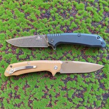 Flipper D2 Blade Steel Handle KVT Ball Bearing Folding Pocket Knife - £62.97 GBP