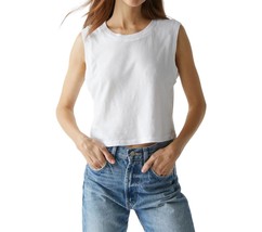 Michael Stars johnnie vintage jersey crop tank top in White - £45.59 GBP