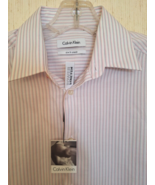 NWT Calvin Klein Slim Fit Striped Power Stretch Dress Shirt Size 14.5 x ... - £17.42 GBP