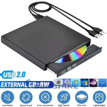 Usb 2.0 External Dvd-R CdRw Writer Drive Burner Reader Player For Laptop... - $41.99