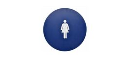 Hillman Blue Circle Women&#39;s Restroom Sign (12&quot;) - $501.17 MXN