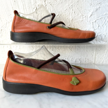 Arcopedico Vitoria Mary Jane Slip On Shoes Orange Leather - Women&#39;s Size... - $37.95