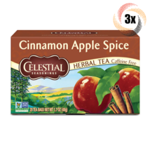 3x Boxes Celestial Seasoning Cinnamon Apple Spice Herbal Tea 20 Bag Each... - £16.99 GBP
