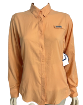 NWT Columbia Orange Long Sleeve PFG Blouse Size M - €20,34 EUR