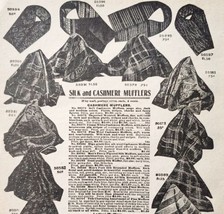 1900 Silk &amp; Cashmere Mufflers Advertisement Victorian Sears Roebuck 5.25... - $15.98