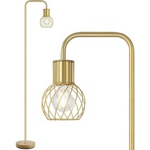 Industrial Floor Lamp For Living Room, Modern Standing Lamp For Bedroom With 6W  - £61.36 GBP