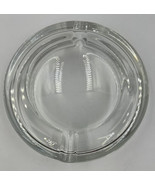 Mid Century Modern MCM Cigar Ashtray Clear Glass Vintage Heavy Round 7” - $19.75