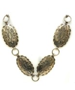 Vintage Sterling Bell Trading Post Tribal Stamp Oval Concho Link Necklac... - $9,314.31 MXN