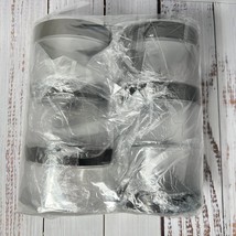 6Pcs 250ml Clear Plastic Jars with Black Lid Food Storage Containers for Kitchen - £13.58 GBP