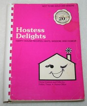 Vintage HOSTESS DELIGHTS Home Interiors &amp; Gifts Dallas Texas COOKBOOK Re... - $239.71 MXN