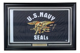Robert O&#39;Neill Signed Navy Box Seal Flag Never Quit Inscribed PSA-
show ... - £302.17 GBP