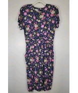 Vintage 90s Maggy Boutique Dress Size 12 Multicolored Floral Blue Pink - $540.74 MXN
