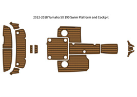 2012-2018 Yamaha SX 190 Swim Platform Cockpit Boat EVA Faux Teak Deck Floor Pad - £539.81 GBP