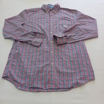 CHAPS Stretch Men&#39;s Cotton Blend Check Button-Down Collar Shirt Long Sle... - $10.39