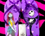 Nightmare Before Christmas Jack &amp; Sally Womens Flip Flop Sandals SMALL 5... - $14.25