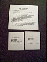 The ATARIANS Original 1977 Pinball Machine Instruction Award Cards 3-Ball - £13.87 GBP