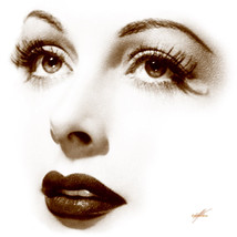 Visage Collection - Hedy Lamarr - Myself -  24&quot; x 24&quot; Canvas Art Poster - $39.99