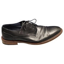 Aston Gray Cortez Dress Shoes Men Size 11 Black Leather Round Toe Lace U... - £35.86 GBP