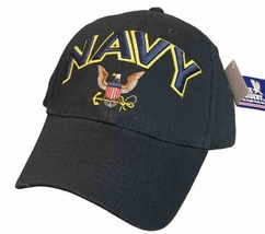 U.S NAVY HAT Embroidered Baseball BALL CAP Eagle Crest Blue One Size NEW - £14.03 GBP