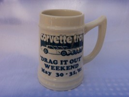 Older Beer Mug Corvette Troy Drag It Out Weekend May 30 - 31 1981 W Halloween - £11.69 GBP