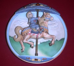 All Aboard Carousel Daydreams 1995 Musical Plate Bradford Exchange A17855 - $29.99