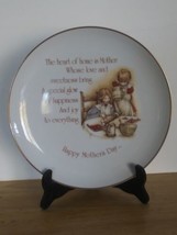 Vtg Holly Hobbie Happy Mothers Day Porcelain Commemorative Plate Gold Gilt  - £9.46 GBP