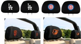 MLB Head Rest Covers Set of 2 Embroidered Team Logo by ProMark Select Team Below - £14.84 GBP+