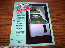 BUD LIGHT QUARTERBACK CHALLENGE 1989 BALL TOSS ARCADE GAME SALES FLYER V... - £13.07 GBP