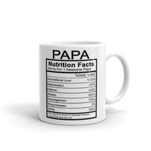 Papa Nutritional Facts Label Coffee Mug | Mug for Papa, Daddy, Father, Stepdad,  - $15.63+