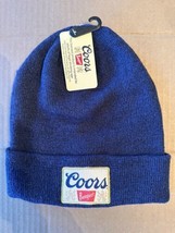 New Coors Banquet Patch Beanie Hat OSFM Blue Dad Hat Beer Headwear NWT - £15.01 GBP