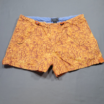 American Eagle Women Swim Shorts Size 8 Orange Beachy Floral Shortie Unlined - £9.85 GBP