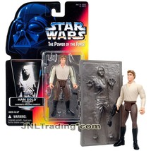 Year 1996 Star Wars The Power of the Force Figure - HAN SOLO + Carbonite Chamber - £27.45 GBP