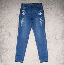 Roebuck &amp; Co. R1893 Jegging Women&#39;s Size 10 Mid Rise Embroidered Blue Denim - $15.27