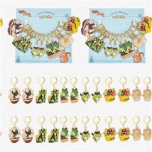 Cat Garden Stitch Markers: 24 Pcs Enamel Crochet Charms for Knitting, Weaving, S - $37.57