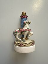 Vintage Polystone Cookie Stamp Carousel Horse With Roses Collectible Vtg - $14.99