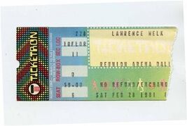 Lawrence Welk Ticket Stub Reunion Arena Dallas Texas Feb 28 1981 - $27.72