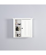 Bathroom Wooden Wall Cabinet with a Door 20.86x5.71x20 inch - £49.56 GBP