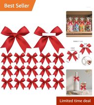 3.3 Inch Red Satin Ribbon Gift Bows - 50 PCS for Weddings and Special Oc... - $17.77