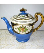 Hand Painted Nippon Morimura Teapot Blue Roses Gold 1926-1929 - $79.70 CAD