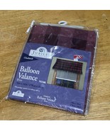 Balloon Valance Wine Red Jubilee Vintage 1990s Chadwick Buffalo Check 70... - $18.87 CAD