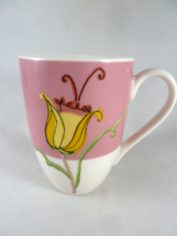Starbucks Flower Coffee Mug  2006 pink &amp; white 12 oz - £11.62 GBP